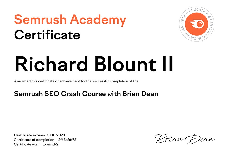 Richard Blount_0000_Semrush SEO Crash Course with Brian Dean